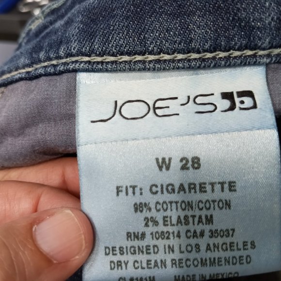 Joe's Jeans Women's Low Rise Cigarette Fit Size 28 Medium Wash Blue Denim - Picture 8 of 12